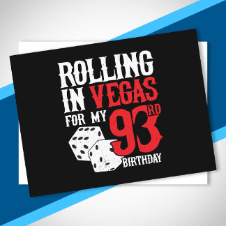 Las Vegas 93e Verjaardagsfeest - Rollen in Vegas Briefkaart