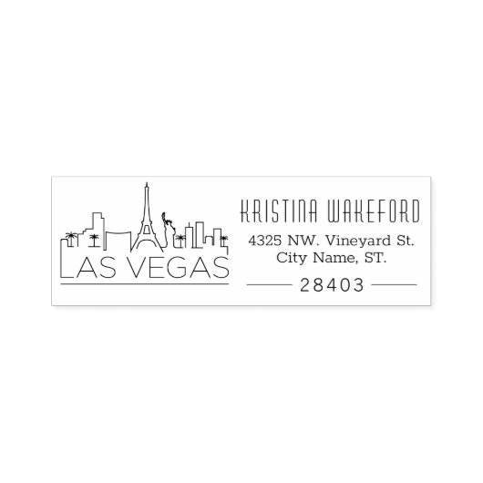 Las Vegas | Aangepast zelfinkend stempel voor adre (Design)