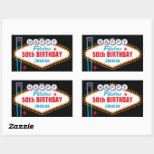 Las Vegas aangepaste gelukkige verjaardag Rechthoekige Sticker (Vel)