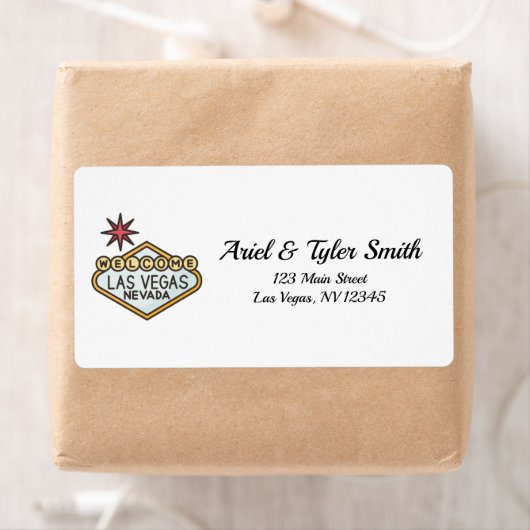 Las Vegas Address Return Label | Weddenschappen (Insitu)