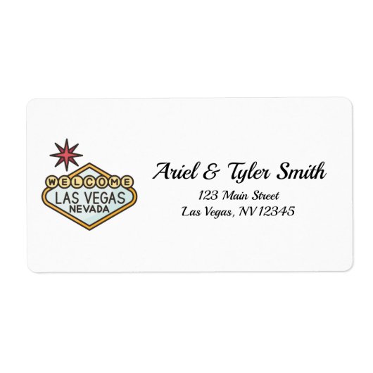 Las Vegas Address Return Label | Weddenschappen (Voorkant)