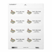 Las Vegas Address Return Label | Weddenschappen (Full Sheet)