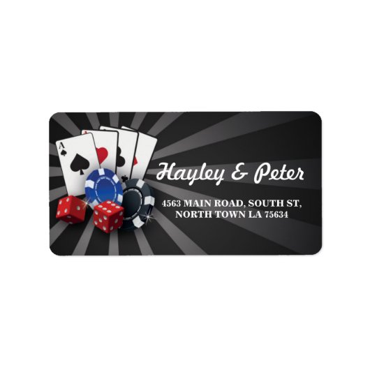 Las Vegas Adres Casino Labels Stickers (Voorkant)