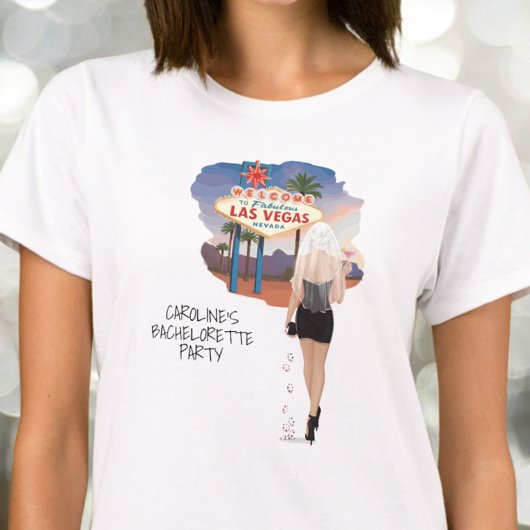 Las Vegas Afscheid Van De Meisjes Blonde Bruid T-shirt