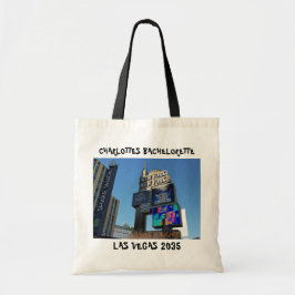 Las Vegas Afscheidsparty Naam en Foto Tote Bag
