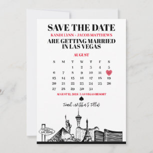 Las Vegas Agenda Bewaar de Datum Kaart