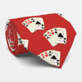 Las Vegas Alle Aces Med. Elke kleur afdrukken Stropdas (Opgerold)