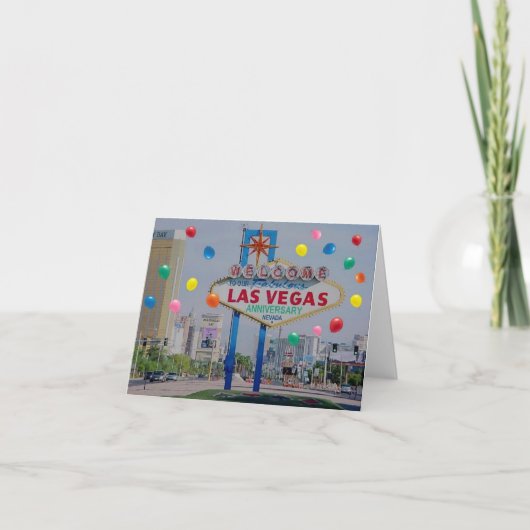 Las Vegas Anniversary Card Kaart (Voorkant)