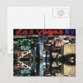 Las Vegas at Night Reflection Post Card Briefkaart (Voorkant / Achterkant)