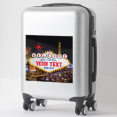 Las Vegas at Night Welkom Teken Jouw tekst Sticker (Koffer)