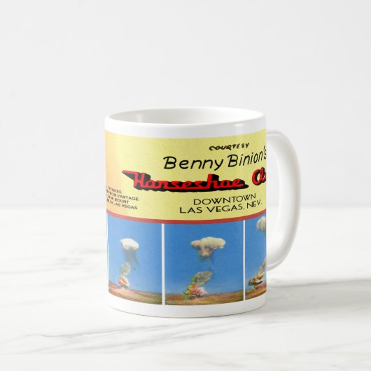 Las Vegas Atom Bomb Blasts Coffee Mok (Voorkant rechts)