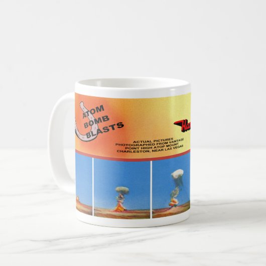 Las Vegas Atom Bomb Blasts Coffee Mok (Voorkant links)
