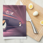 Las Vegas Auto vintage reisposter. Theedoek (Quarter Fold)