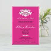 Las Vegas Baby Girl Shower Invitation Kaart (Staand voorkant)