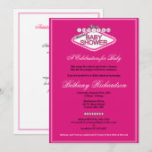 Las Vegas Baby Girl Shower Invitation Kaart (Voorkant / Achterkant)