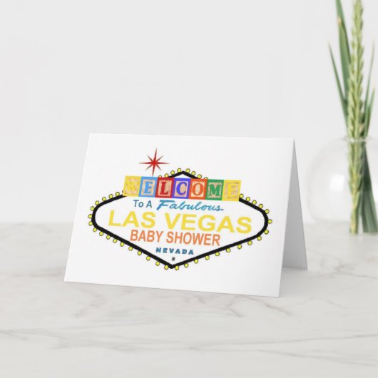 Las Vegas Baby shower Blocks Kaart (Voorkant)