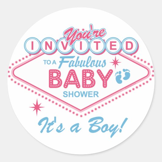 Las Vegas Baby shower Stickers (Voorkant)