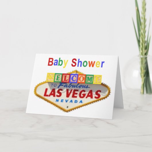 Las Vegas Baby Shower-uitnodigingen (Voorkant)