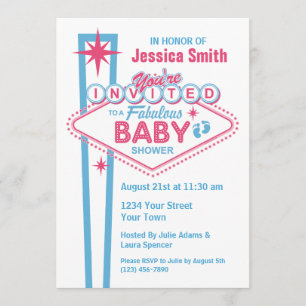 Las Vegas Baby Shower-uitnodigingen Kaart