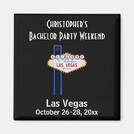 Las Vegas Bachelor Party Jongens Weekend Trip Magneet