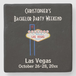 Las Vegas Bachelor Party Jongens Weekend Trip Stenen Onderzetter