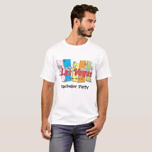 Las Vegas Bachelor Party T-shirt (Voorkant volledig)