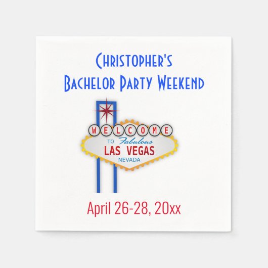 Las Vegas Bachelor Party Trip Servet (Voorkant)