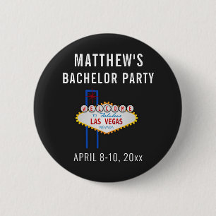 Las Vegas Bachelor Party Trouwreis Favor Ronde Button 5,7 Cm