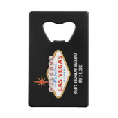 Las Vegas Bachelor Party Weekend Favor Creditkaart Flessenopener (Voorkant)