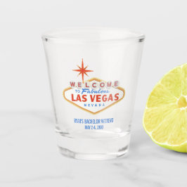 Las Vegas Bachelor Weekend Favor Shot Glass Glas