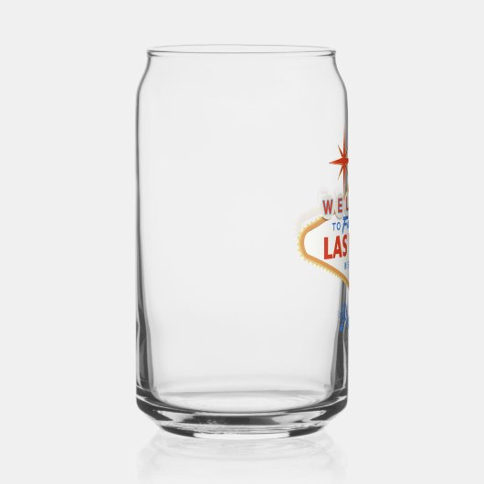 Las Vegas Bachelorette Aangepaste Naam Glaswerk Blikvorm Glas (Rechts)