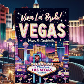 Las Vegas Bachelorette Bash Folie Uitnodiging