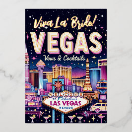 Las Vegas Bachelorette Bash Folie Uitnodiging