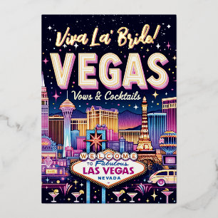 Las Vegas Bachelorette Bash Folie Uitnodiging