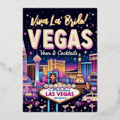 Las Vegas Bachelorette Bash Folie Uitnodiging (Voorkant)