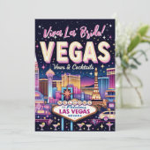 Las Vegas Bachelorette Bash Kaart (Staand voorkant)