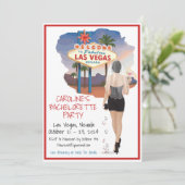 Las Vegas Bachelorette Black Hair Bride-route Kaart (Staand voorkant)