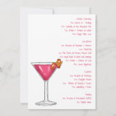 Las Vegas Bachelorette Bruin Haar Bruid Cosmo Kaart (Achterkant)