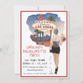 Las Vegas Bachelorette Bruin Haar Bruid Route Kaart (Voorkant)