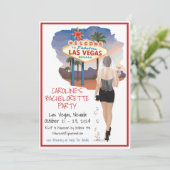 Las Vegas Bachelorette Bruin Haar Bruid Route Kaart (Staand voorkant)