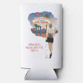 Las Vegas Bachelorette Bruin Haar Bruid Seltzer Blikjeskoeler (Achterkant)