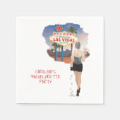 Las Vegas Bachelorette Bruin Haar Bruid Servet (Voorkant)