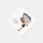 Las Vegas Bachelorette Bruin Haar Bruid Servet (Hoek)