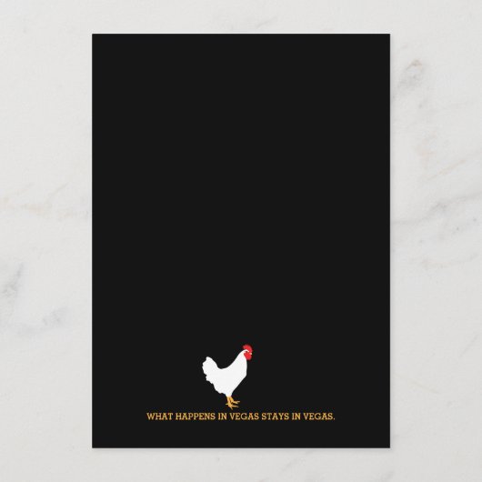 Las Vegas Bachelorette — Details Card Informatiekaartje (Achterkant)