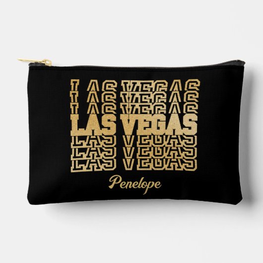 Las Vegas Bachelorette Favor Glamoureuze Goud Etui (Voorkant)