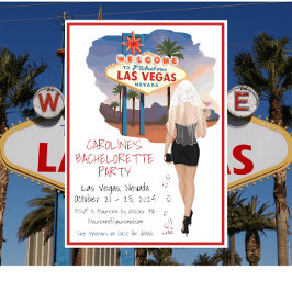 Las Vegas Bachelorette Party Blond Bride Kaart