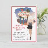 Las Vegas Bachelorette Party Blond Bride Kaart (Staand voorkant)