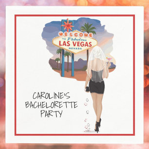 Las Vegas Bachelorette Party Blond Bride Servet