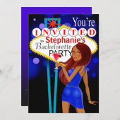 Las Vegas Bachelorette Party blue Kaart (Voorkant / Achterkant)