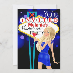 Las Vegas Bachelorette Party blue Kaart